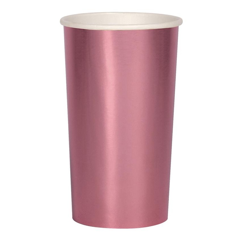 METALLIC PINK PAPER CUPS