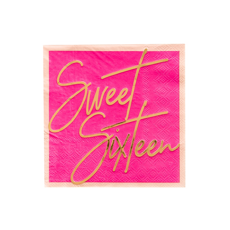 MILESTONE SWEET SIXTEEN COCKTAIL NAPKINS