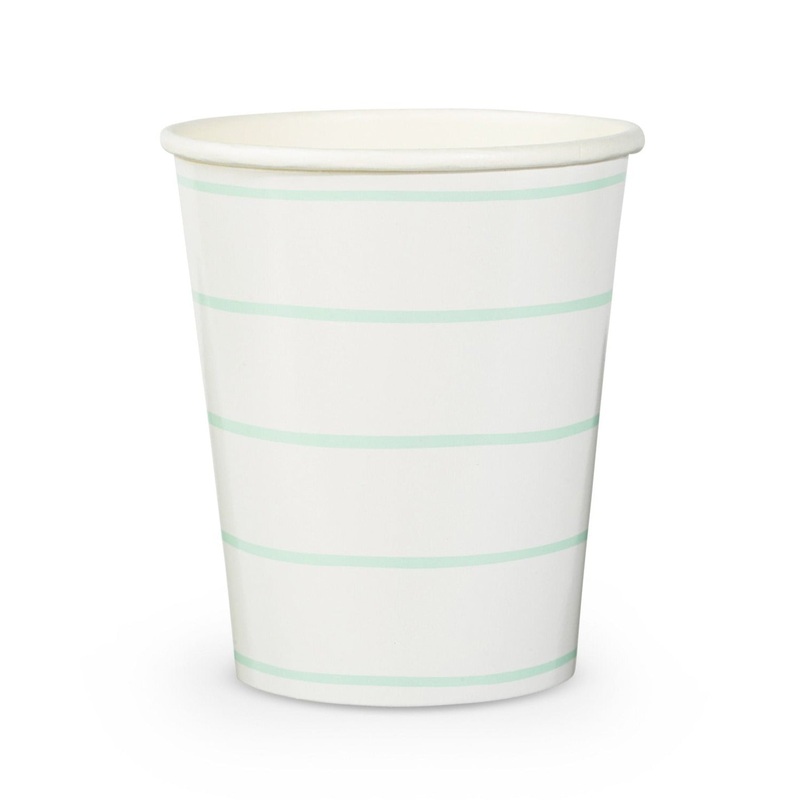 MINT FRENCHIE STRIPED CUPS