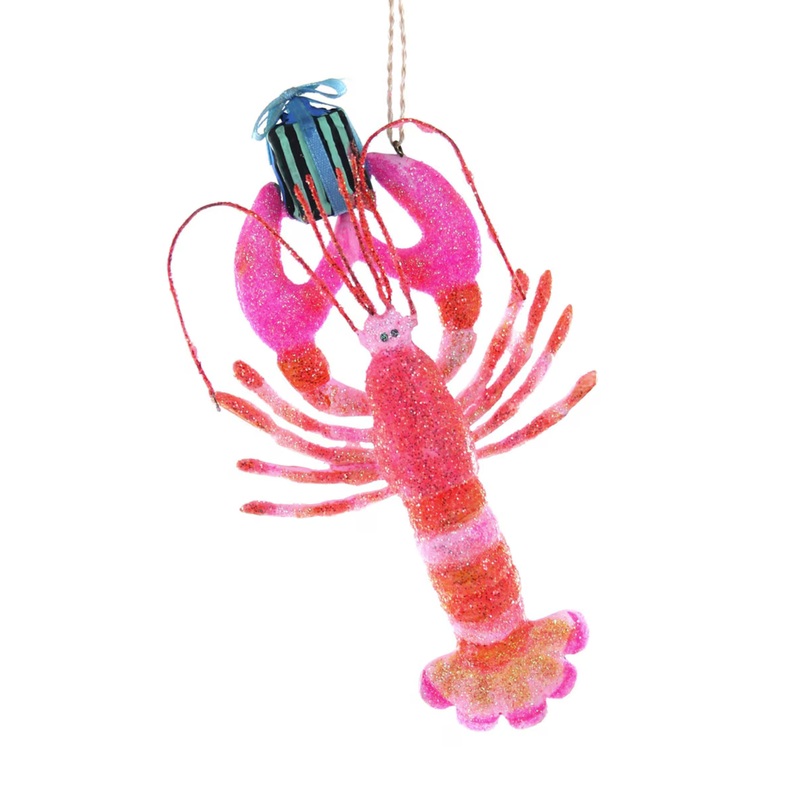 PINK LOBSTER ORNAMENT BY CODY FOSTER