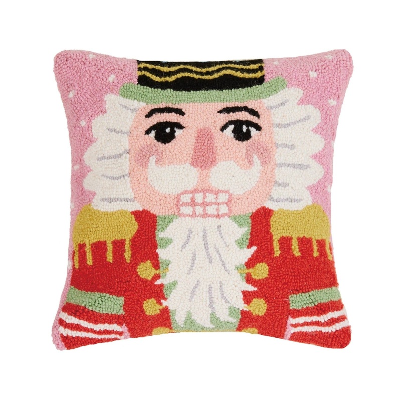 PINK NUTCRACKER HOOK THROW PILLOW