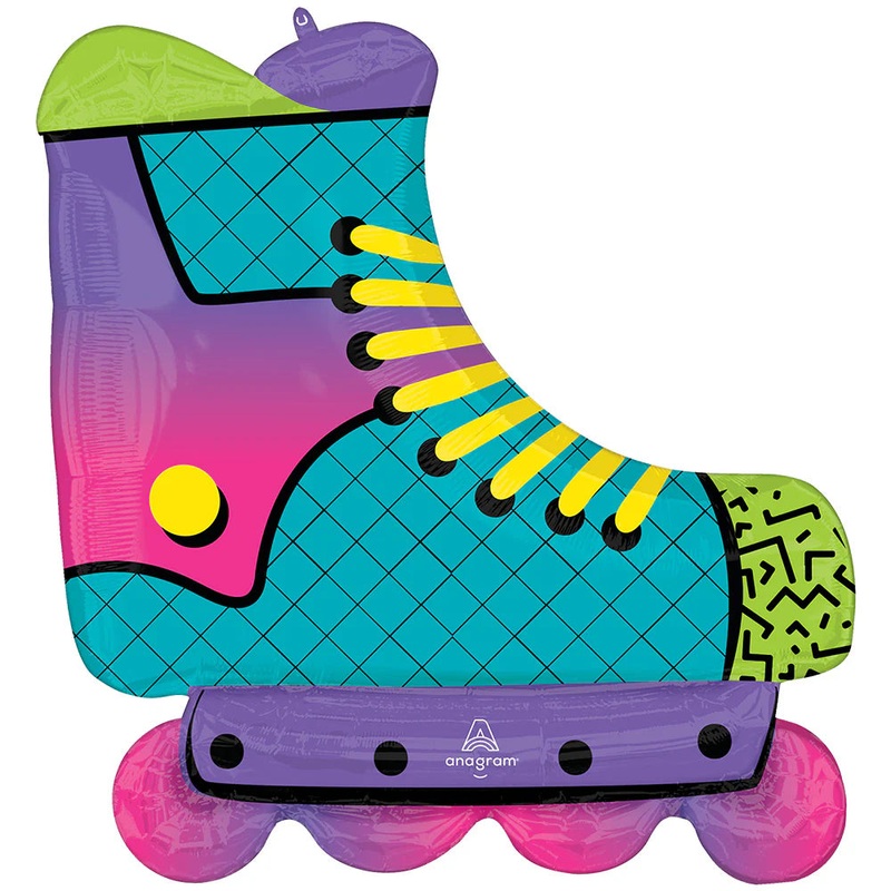 RAINBOW ROLLERSKATE BALLOON