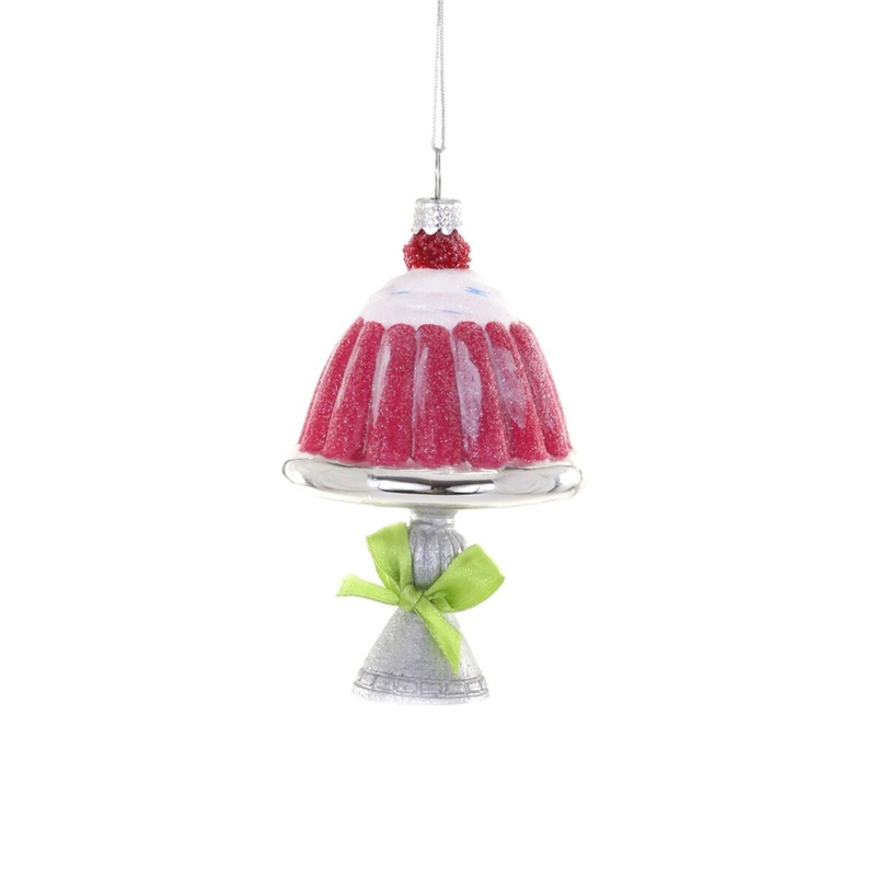 RETRO PINK JELLO GLASS ORNAMENT BY CODY FOSTER