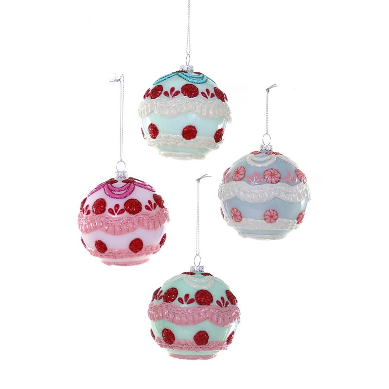 VINTAGE CAKE BAUBLE GLASS ORNAMENT BY CODY FOSTER