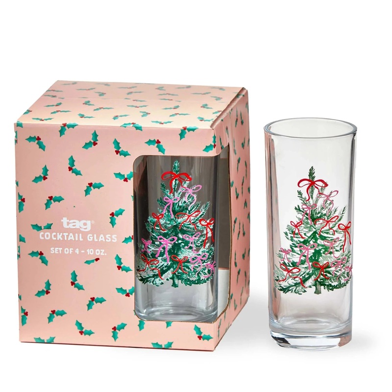 VINTAGE TREE GLASS CUP SET