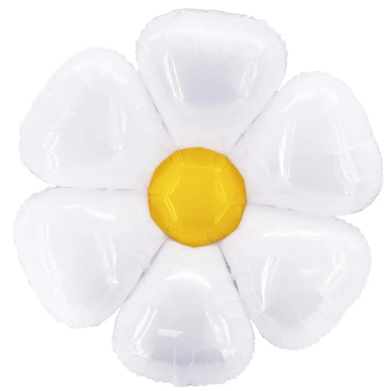 WHITE DAISY BALLOON