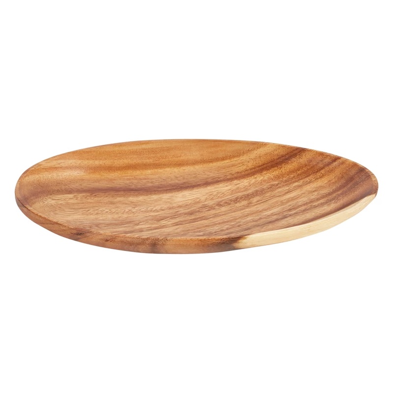 ACACIA WOOD CARVED SERVING PLATTER