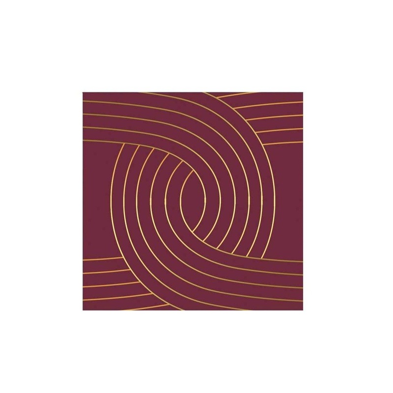 BORDEAUX – MAROON CHAIN LINK COCKTAIL PAPER NAPKINS