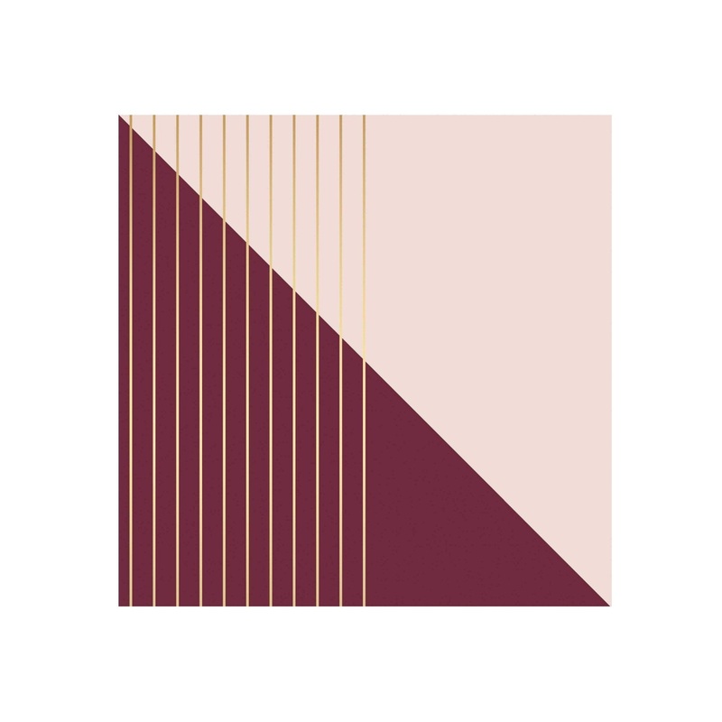 BORDEAUX – MAROON PINK COLORBLOCK LUNCH NAPKINS