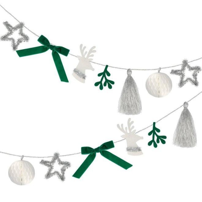 ELEGANT BOW CHRISTMAS GARLAND