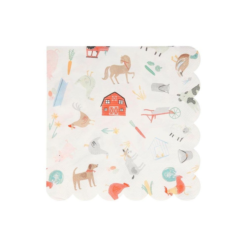 FARM PRINT LARGE NAPKINS