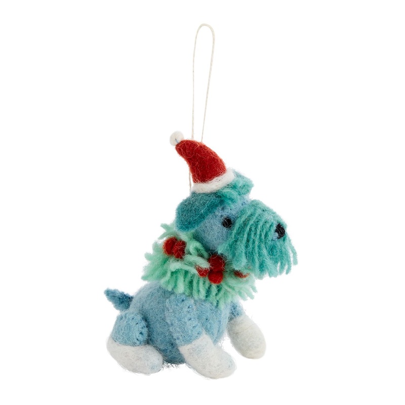 FIDO THE SCHNAUZER DOG ORNAMENT