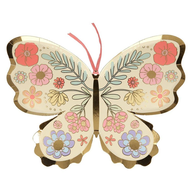 FLORAL BUTTERFLY DIE-CUT PLATES