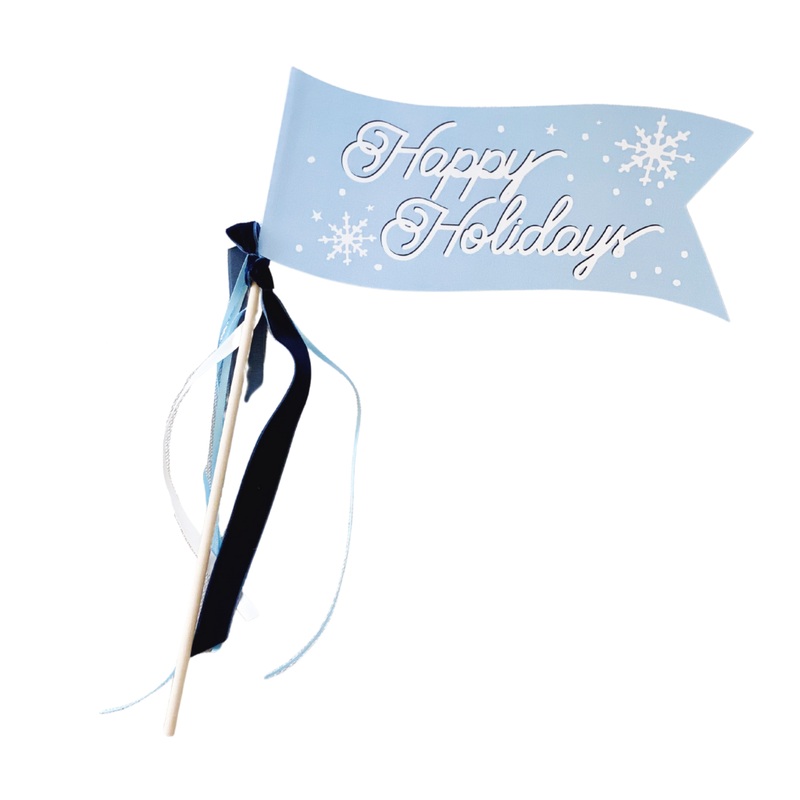 HAPPY HOLIDAYS FLAG BY THREAD MAMA
