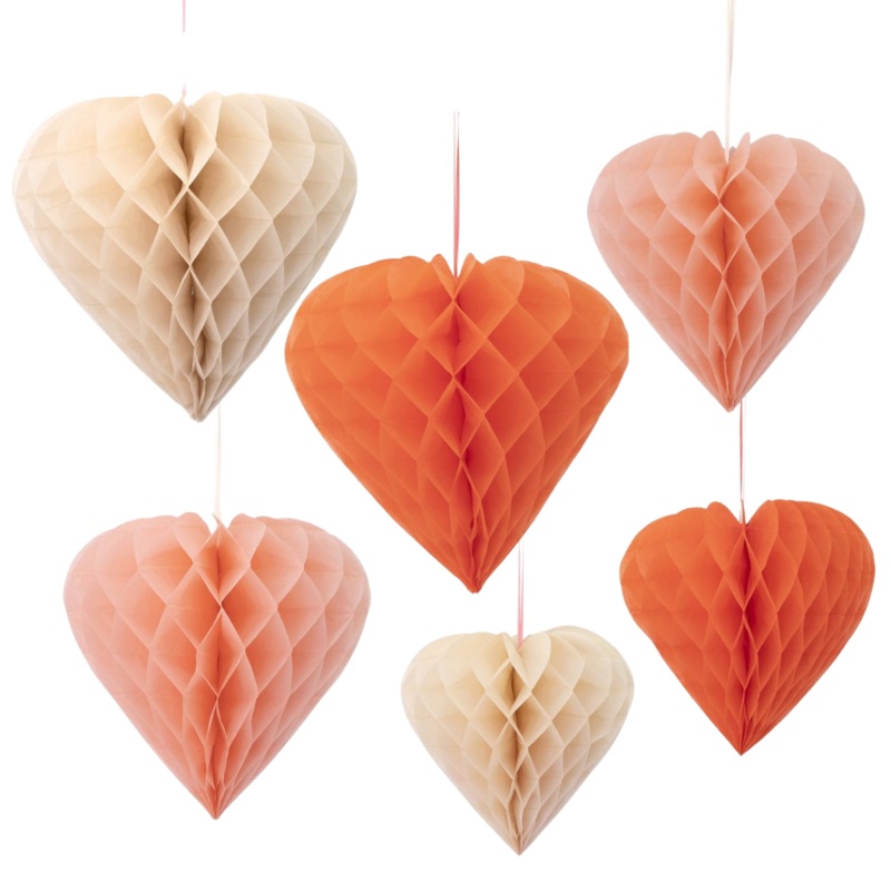 HEART HONEYCOMB DECORATIONS