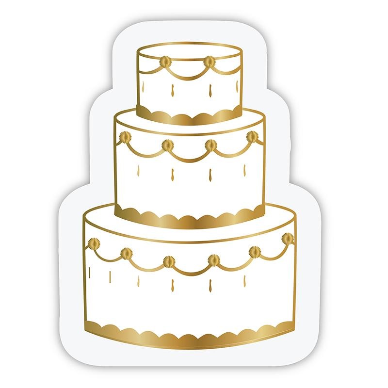 LAYERED CAKE SHAPED DIE CUT NAPKIN