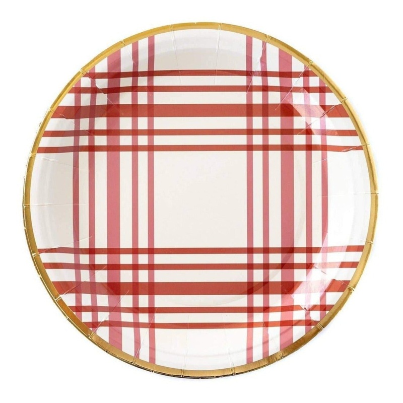 PLAID ROUND PLATES