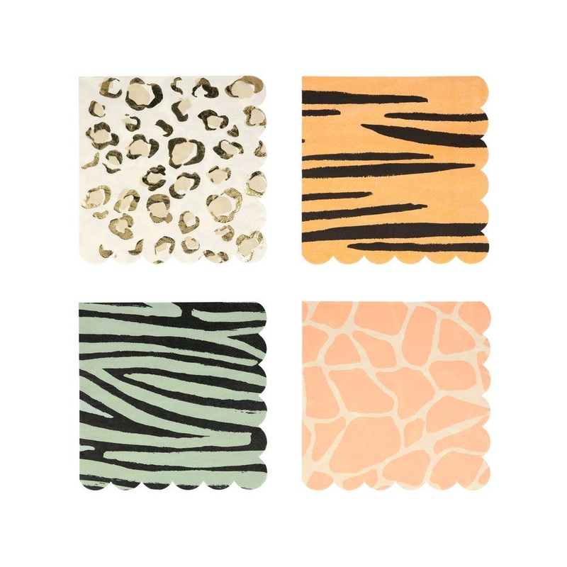 SAFARI ANIMAL PRINT NAPKINS – LARGE