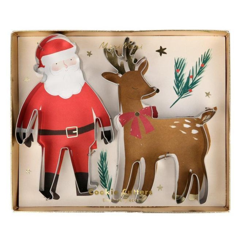 SANTA & REINDEER FESTIVE COOKIE CUTTERS