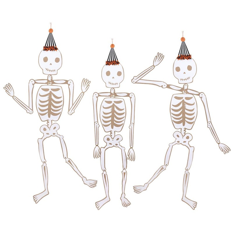 VINTAGE HALLOWEEN JOINTED SKELETONS