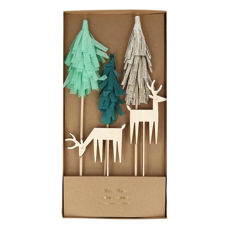 WOODLAND AND REINDEER CAKE TOPPERS