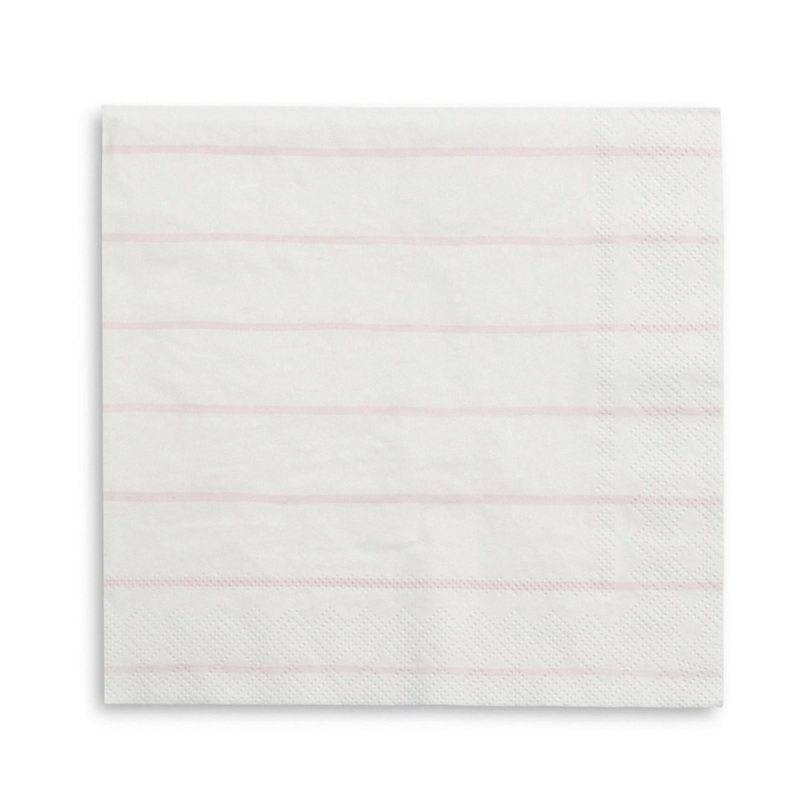 BLUSH PINK FRENCHIE STRIPED NAPKINS