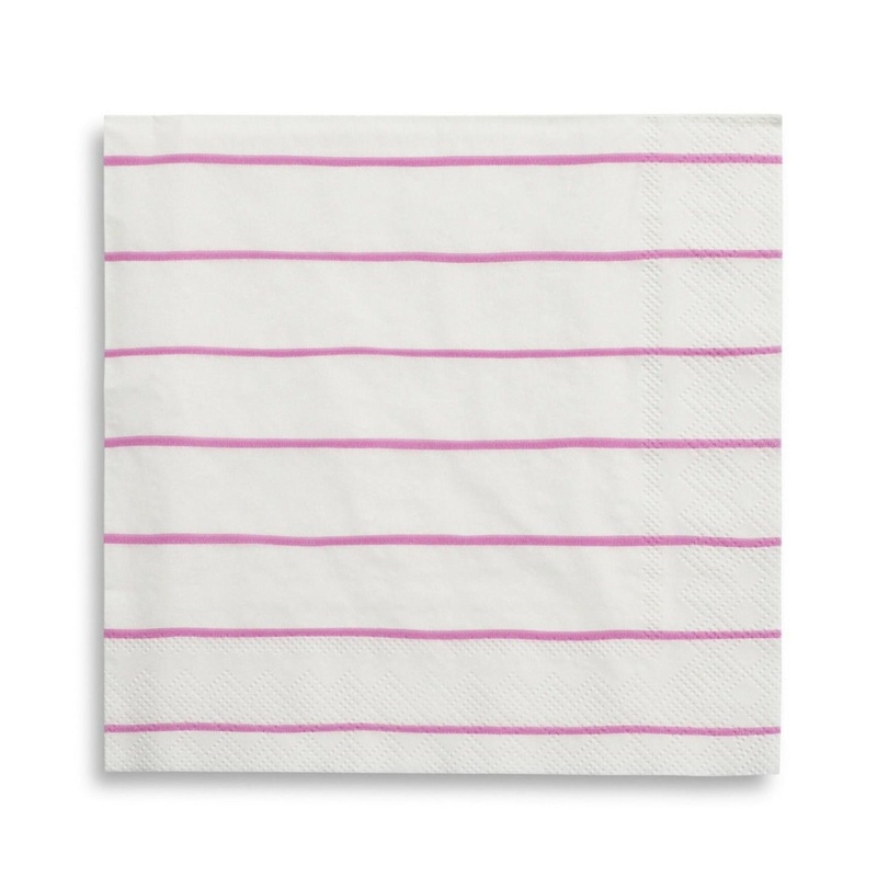 CERISE FRENCHIE STRIPED NAPKINS