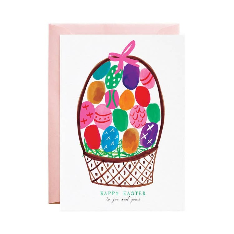 DYED EASTER EGGS GREETING CARD