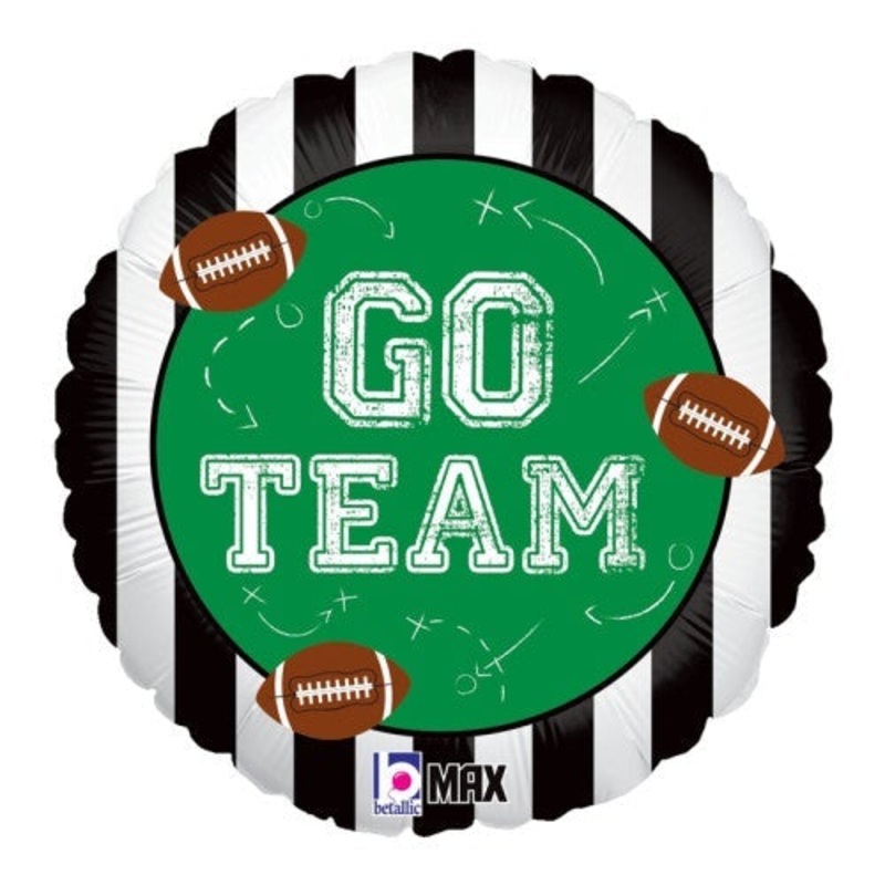 GO TEAM FOOTBALL FOIL BALLOON