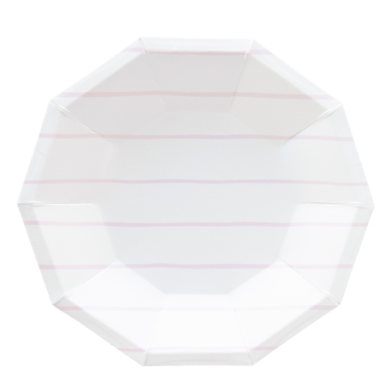 LILAC PURPLE FRENCHIE STRIPED PLATES