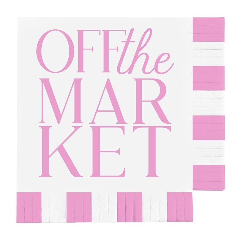 OFF THE MARKET FRINGE BEVERAGE NAPKINS