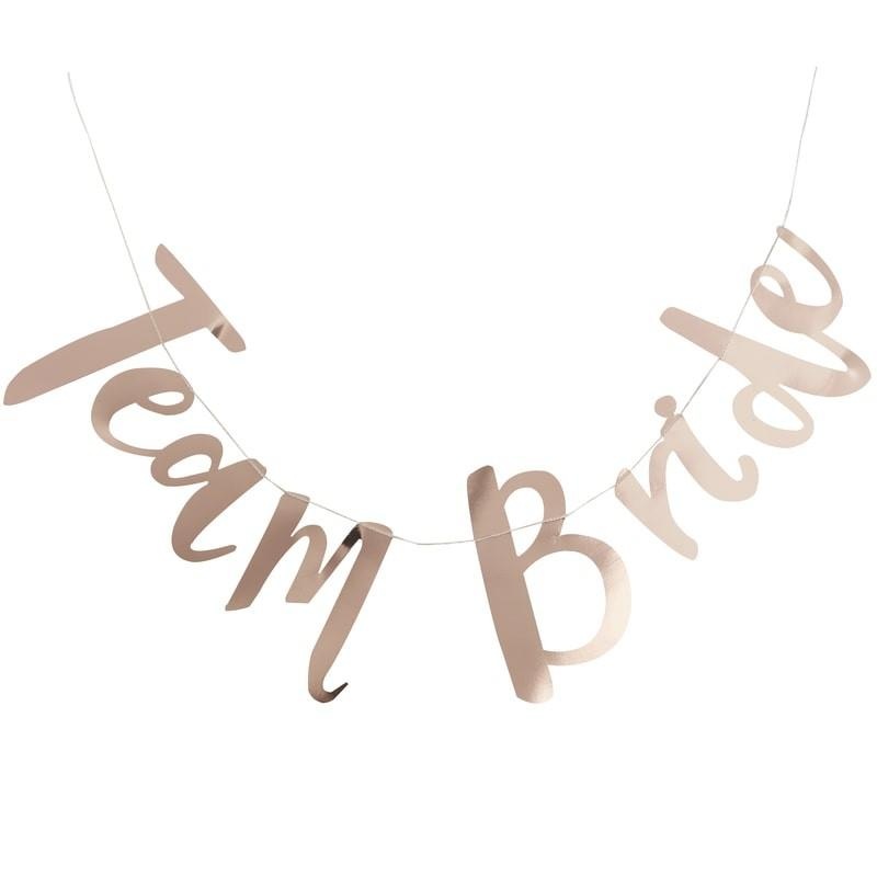 ROSE GOLD TEAM BRIDE BANNER