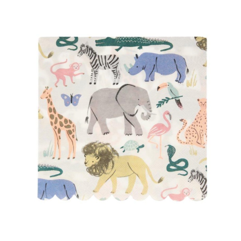SAFARI ANIMAL LARGE NAPKINS