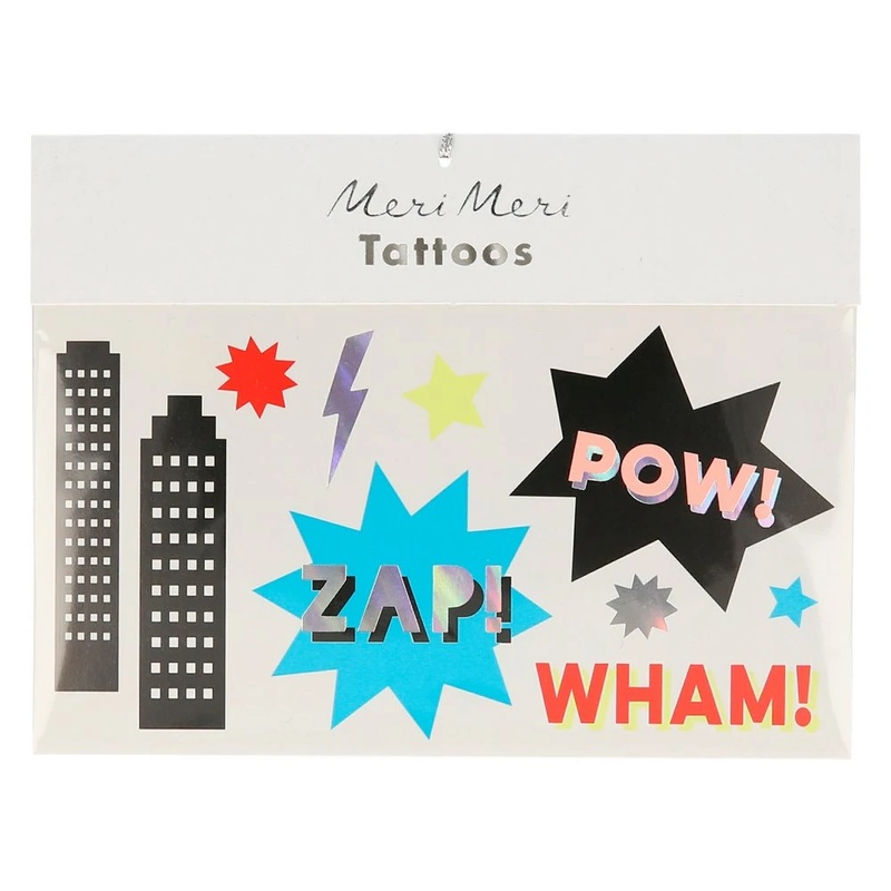 SUPERHERO ICON TEMPORARY TATTOOS