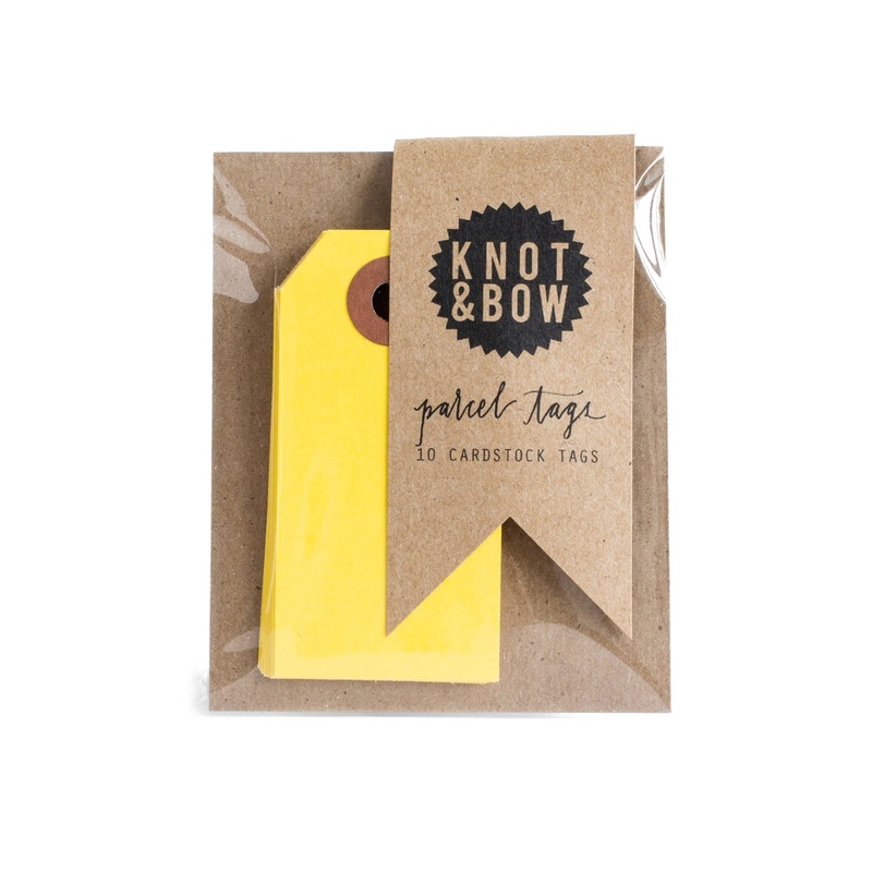 YELLOW PARCEL TAGS