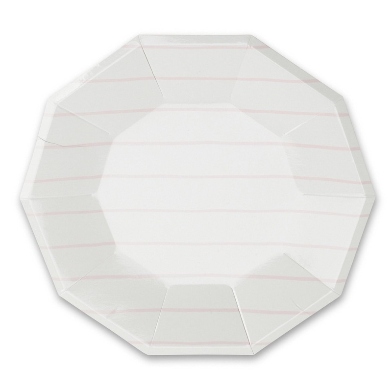 BLUSH FRENCHIE STRIPED PLATES