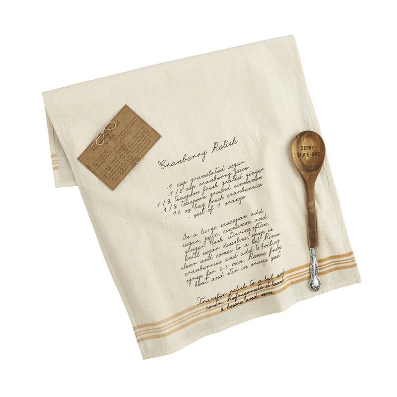 CRANBERRY RECIPE SPOON AND HAND TOWEL SET