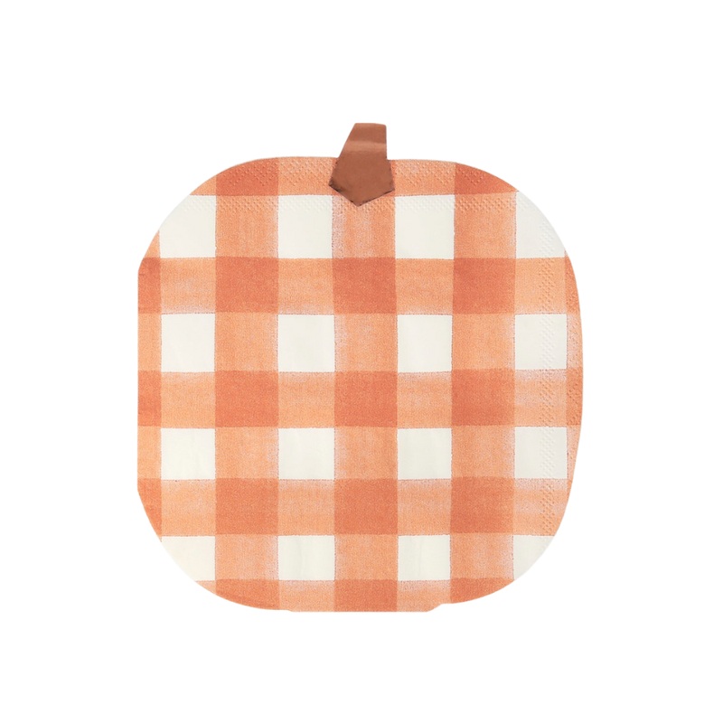GINGHAM PUMPKIN NAPKINS