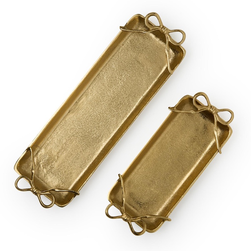 GOLD BOW SERVING TRAY