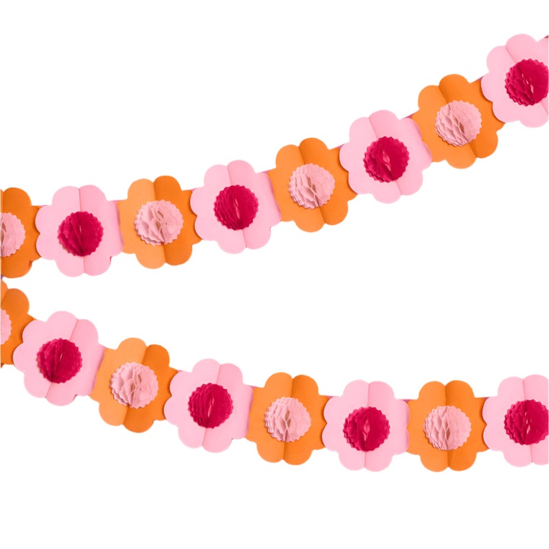 GROOVY FLOWER HONEYCOMB BANNER