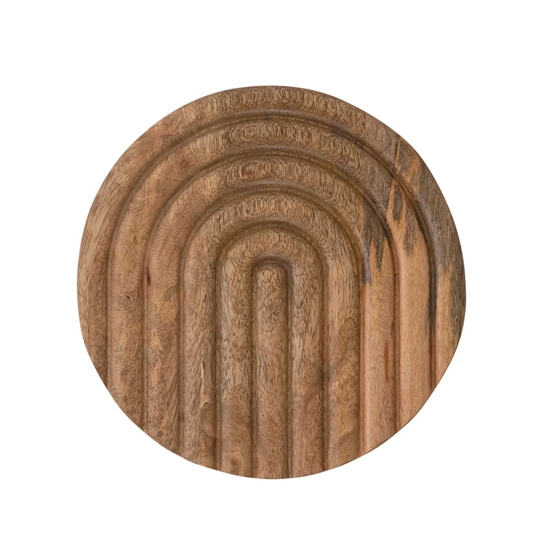 HAND-CARVED MANGO WOOD TRIVET