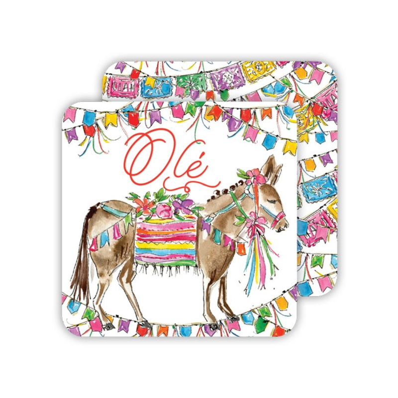 HANDPAINTED FIESTA DONKEY AND OTOMO BANNERS COASTER