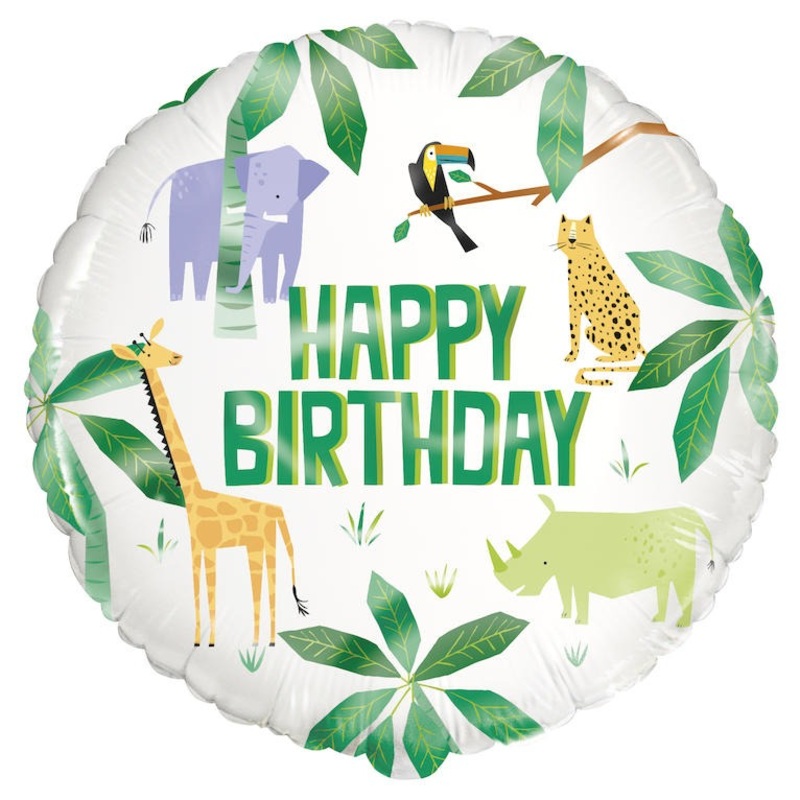 HAPPY BIRTHDAY JUNGLE BALLOON