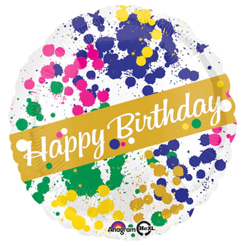 HAPPY BIRTHDAY SPLATTER BALLOON