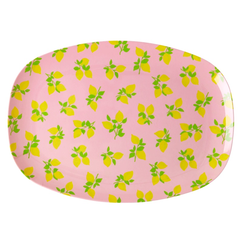 LEMON PRINT RECTANGULAR PLATE