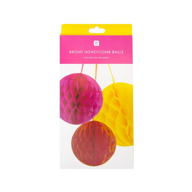 MULTICOLOR HONEYCOMB PARTY DECORATIONS