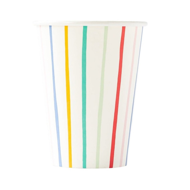 RAINBOW STRIPE PARTY CUPS