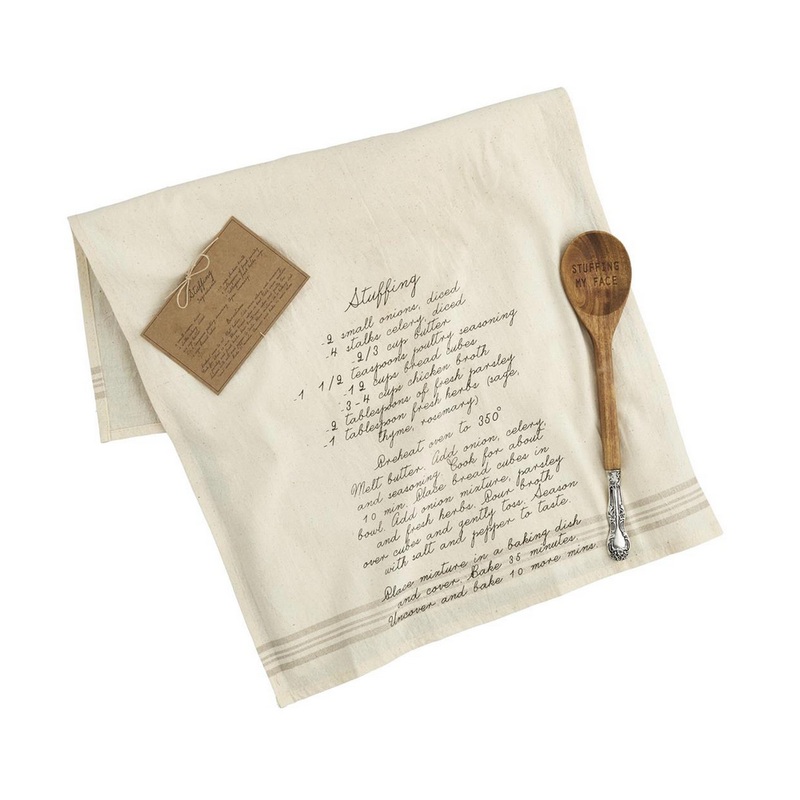STUFFING RECIPE SPOON AND HAND TOWEL SET