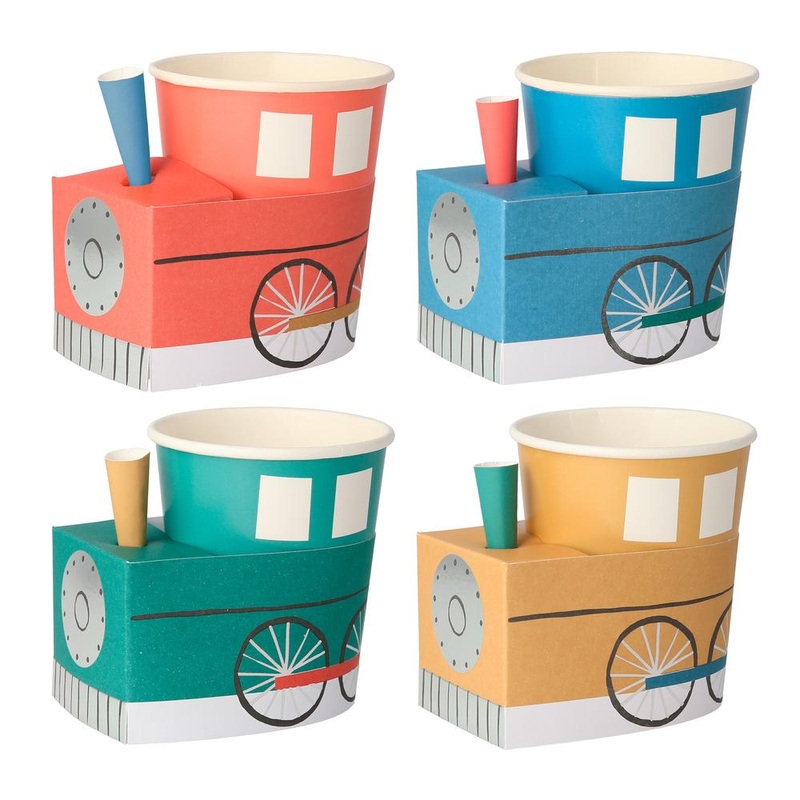 TRAIN THEMED PARTY CUPS