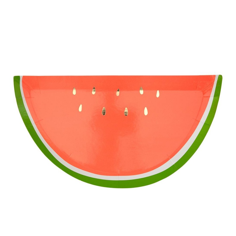 WATERMELON SHAPED PARTY PLATES